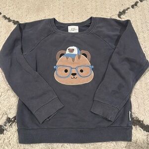Hux Bear with glasses crew sweatshirt size 8